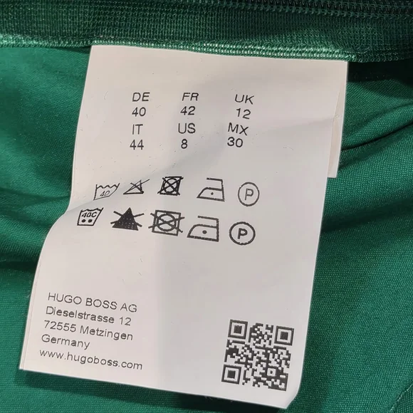 Hugo Boss Emerald Green Long Sleeve Silk Blouse - Picture 3 of 6